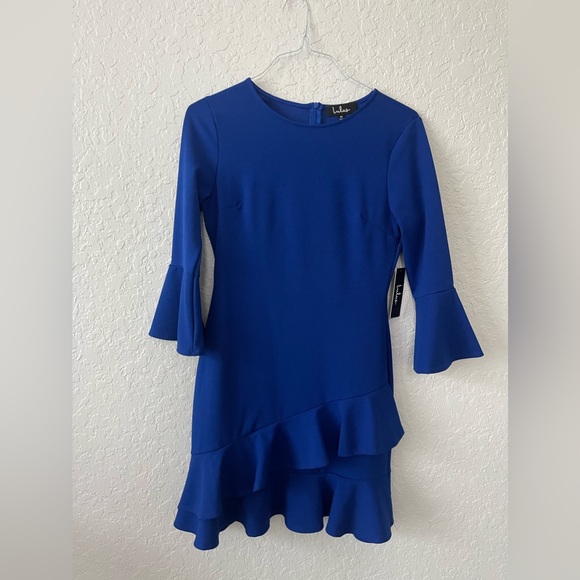 Lulus Sensational Statement Royal Blue Ruffle Bodycon Dress - Mini - Picture 5 of 5